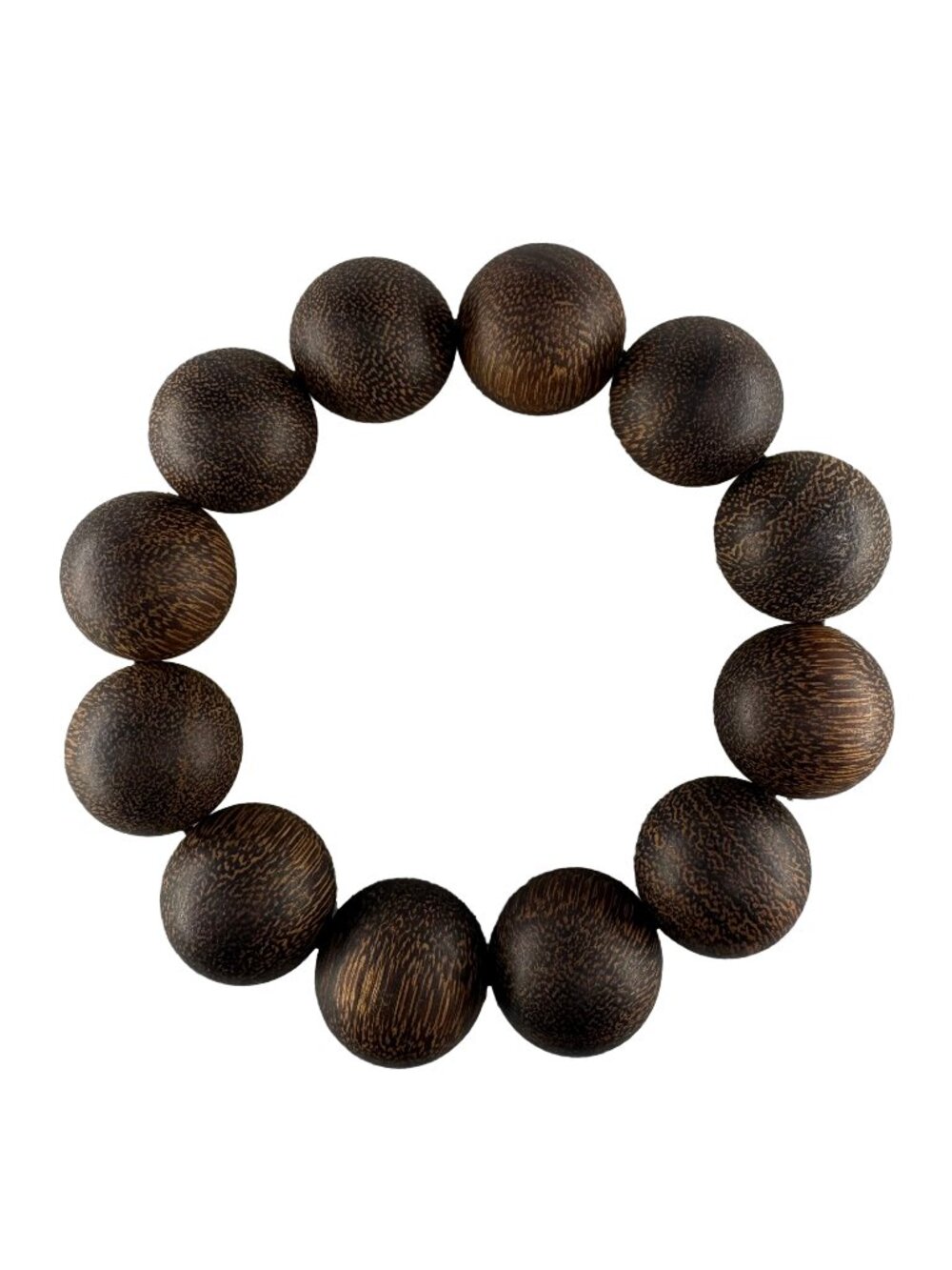Dark Natural Agarwood 20mm Bead Bracelet Chenxiang Wood Heavy 49.9g